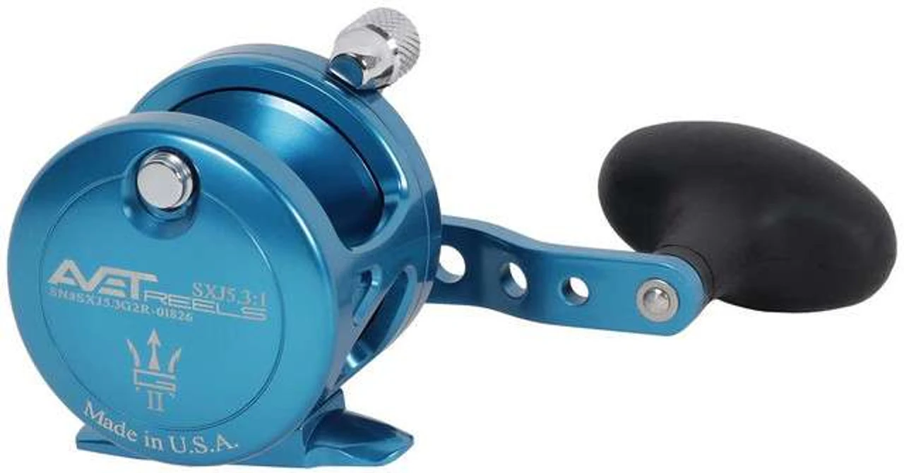 Avet SXJ 5.3 G2 NGP 1 Speed Reel - Blue (No Glide Plate) 4 Avet SXJ 5.3 G2 NGP 1 Speed Reel - Blue (No Glide Plate) - Image 2