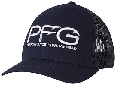 Columbia PFG Mesh Snap Back Ball Cap - Collegiate Navy & White Logo 3 Columbia PFG Mesh Snap Back Ball Cap - Collegiate Navy & White Logo