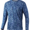 Huk Icon X Running Lakes Long Sleeve Shirt - Titanium Blue - Medium -Fishing Equipment Store huk icon x running lakes long sleeve shirt titanium blue m 24017.1651446285