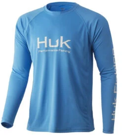 Huk Vented Pursuit Long Sleeve Shirt - Malibu Blue - 2X-Large