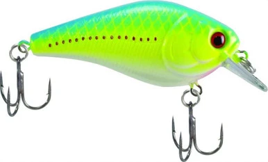 Luck-E-Strike RC2 Series 3 Squarebill Crankbait - Blue Chartreuse 3 Luck-E-Strike RC2 Series 3 Squarebill Crankbait - Blue Chartreuse