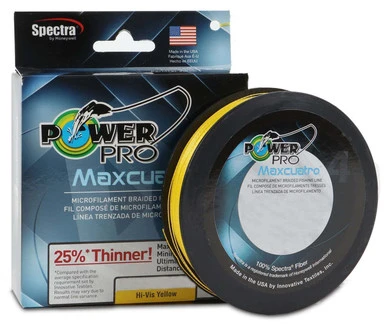 Power Pro PowerPro Maxcuatro Braided Fishing Line Hi-Vis Yellow 500yd Spools 3 Power Pro PowerPro Maxcuatro Braided Fishing Line Hi-Vis Yellow 500yd Spools