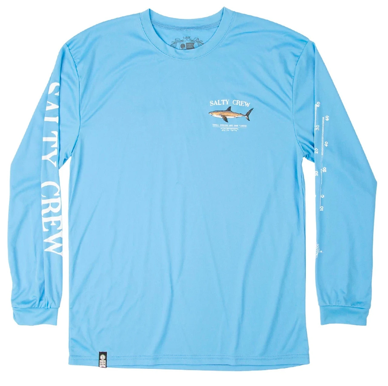 Salty Crew Bruce Long Sleeve Rashguard - Columbia Blue - XL 4 Salty Crew Bruce Long Sleeve Rashguard - Columbia Blue - XL - Image 2