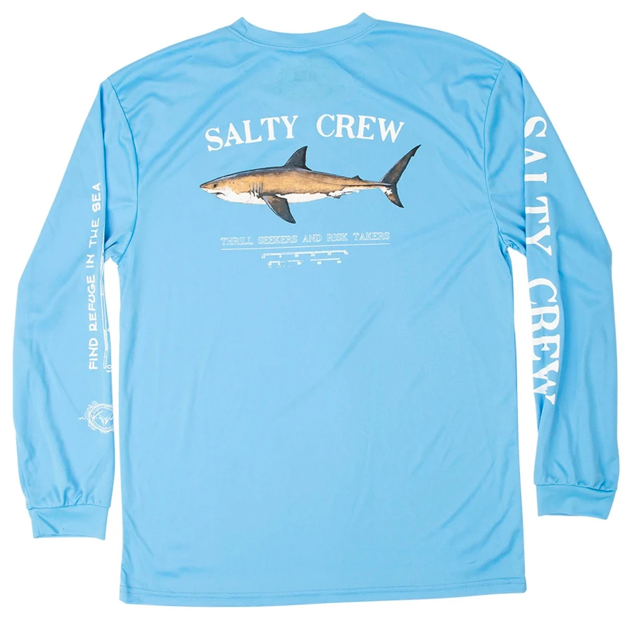 Salty Crew Bruce Long Sleeve Rashguard - Columbia Blue - XL 3 Salty Crew Bruce Long Sleeve Rashguard - Columbia Blue - XL
