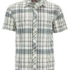 Simms Stone Cold Short Sleeve Shirt - Pearl Madras Plaid - X-Large -Fishing Equipment Store simms stone cold short sleeve shirt pearl madras plaid xl 23358.1651413567