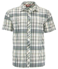 Simms Stone Cold Short Sleeve Shirt - Pearl Madras Plaid - X-Large