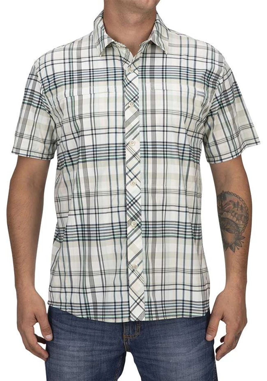 Simms Stone Cold Short Sleeve Shirt - Pearl Madras Plaid - X-Large 4 Simms Stone Cold Short Sleeve Shirt - Pearl Madras Plaid - X-Large - Image 2