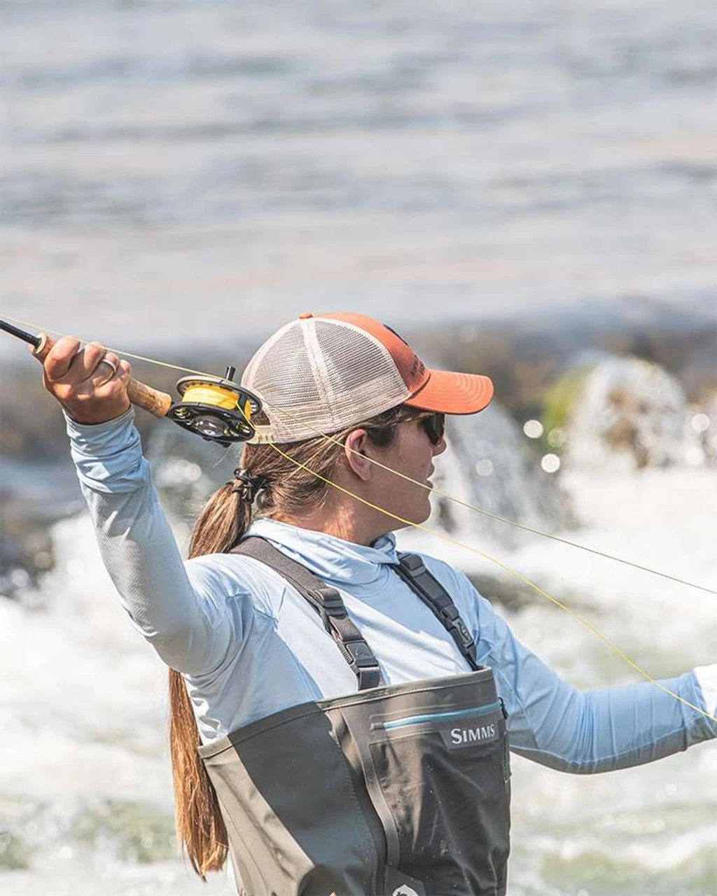 Simms Womens Solarflex Cooling Hoody - Ice 6 Simms Womens Solarflex Cooling Hoody - Ice - Image 4