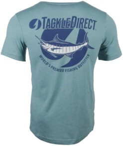 TackleDirect Marlin Short Sleeve T-Shirt - Heather Ocean Blue - Small