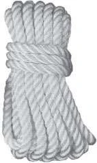 Unicord 460755 3-Strand Twisted White Nylon Dock Lines - 3/8 X 25